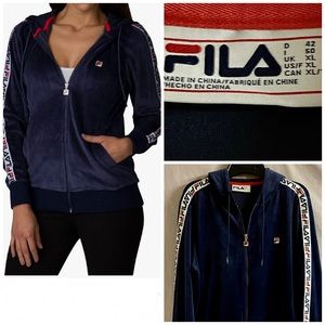 FILA MAUREEN VELOUR ZIP-UP JACKET